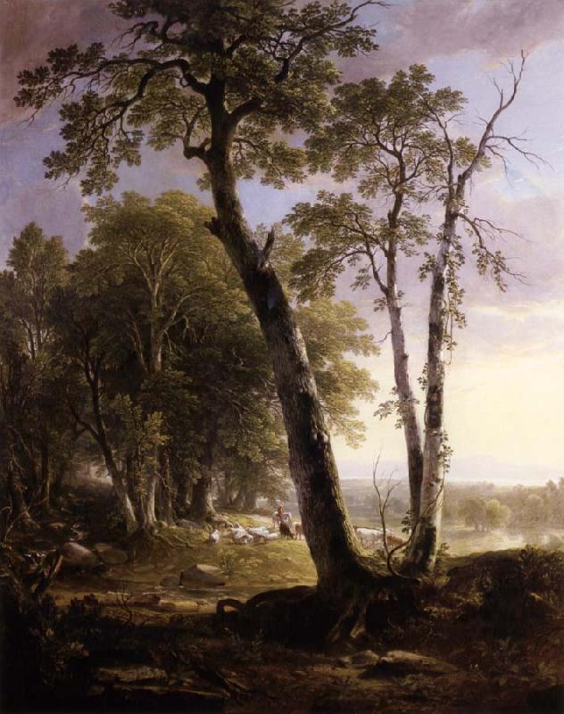 Asher Brown Durand Landscape Composition,Afternoon,in the woods oil painting image